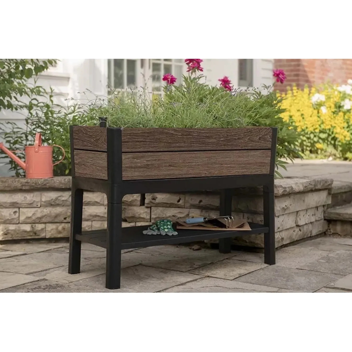 Orto rialzato Keter finitura Walnut 113x48x79,5 cm