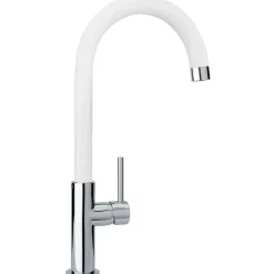 Paini miscelatore lavello bocca alta orientabile Line bianco opaco Ø 25 mm