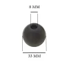 Palline ferma cima Ø esterno 33 mm nera 2 pz