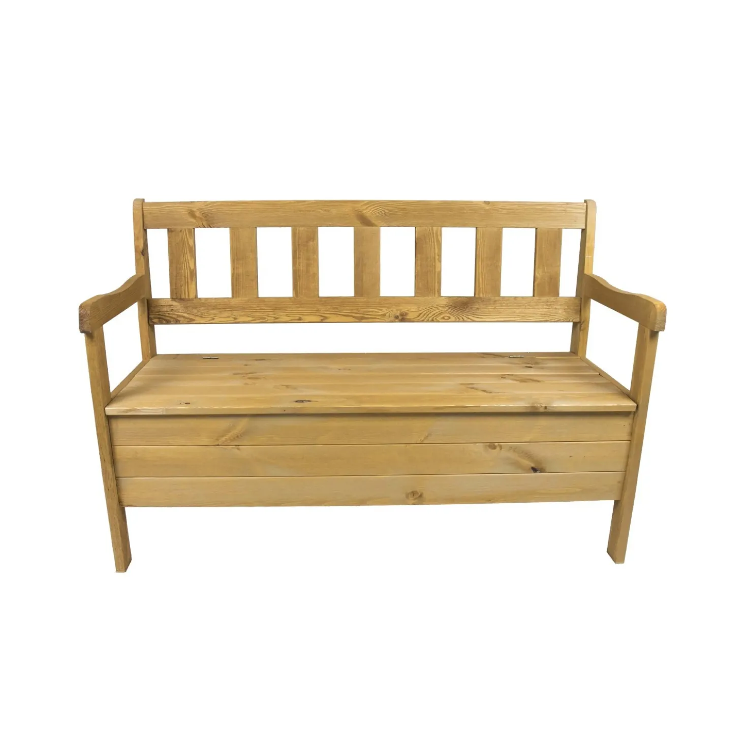 Panchina con contenitore in legno di pino 120x50x81,5 cm