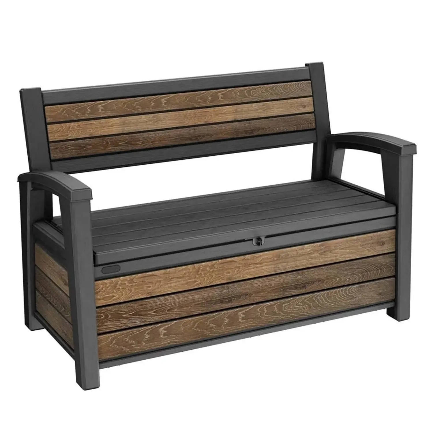 Panchina contenitore da esterno Keter finitura Walnut 227 l
