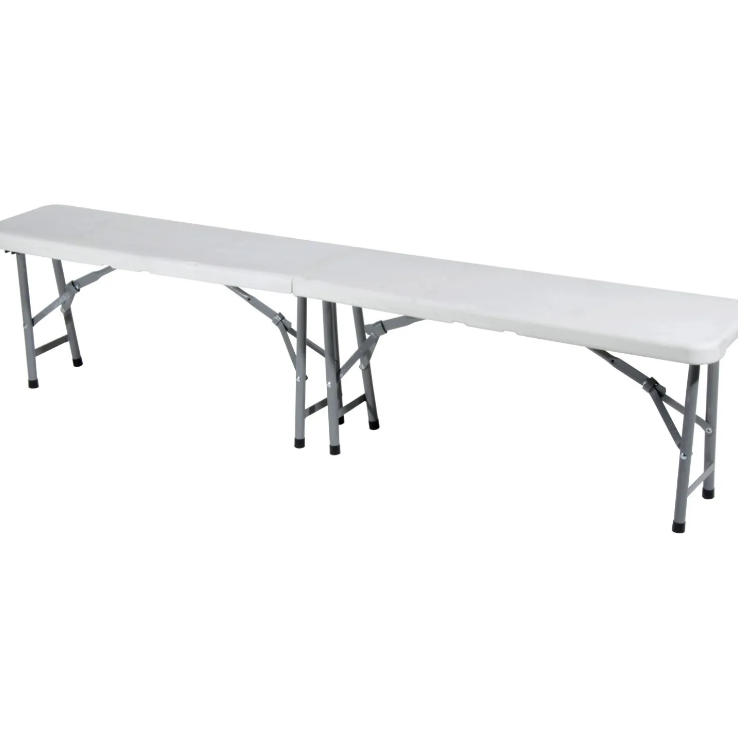 Panchina in acciaio e plastica pieghevole 183x28x44 cm 3/4 posti