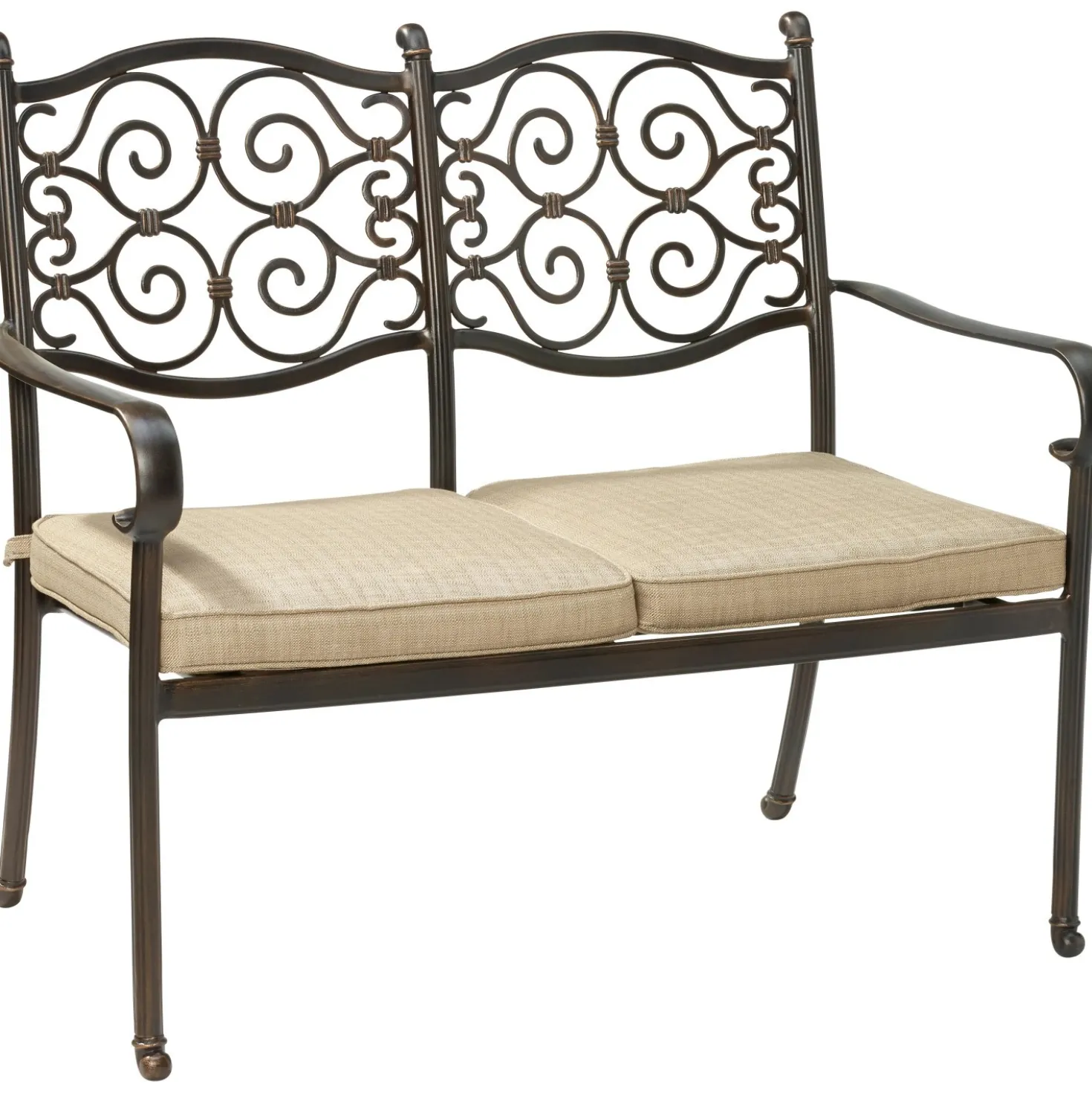 Panchina in alluminio Mansura 105,5x62x90 cm 2 posti