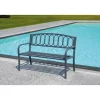 Panchina in ferro e ghisa 150x67xH76 cm 2 posti antracite