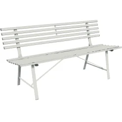 Panchina in ferro 150x67xH76 cm 3 posti avorio