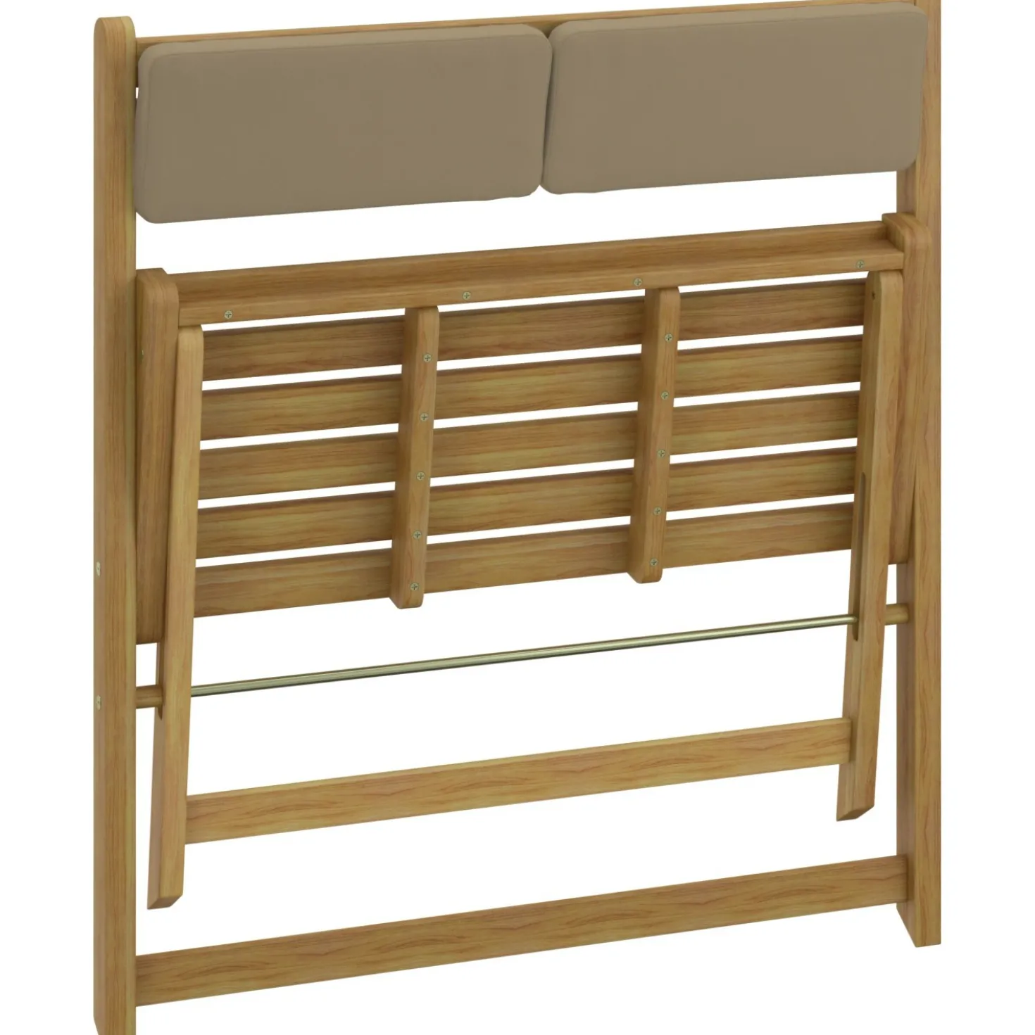 Panchina in legno di acacia pieghevole Fontanillo 84x53x81,5 cm 2 posti