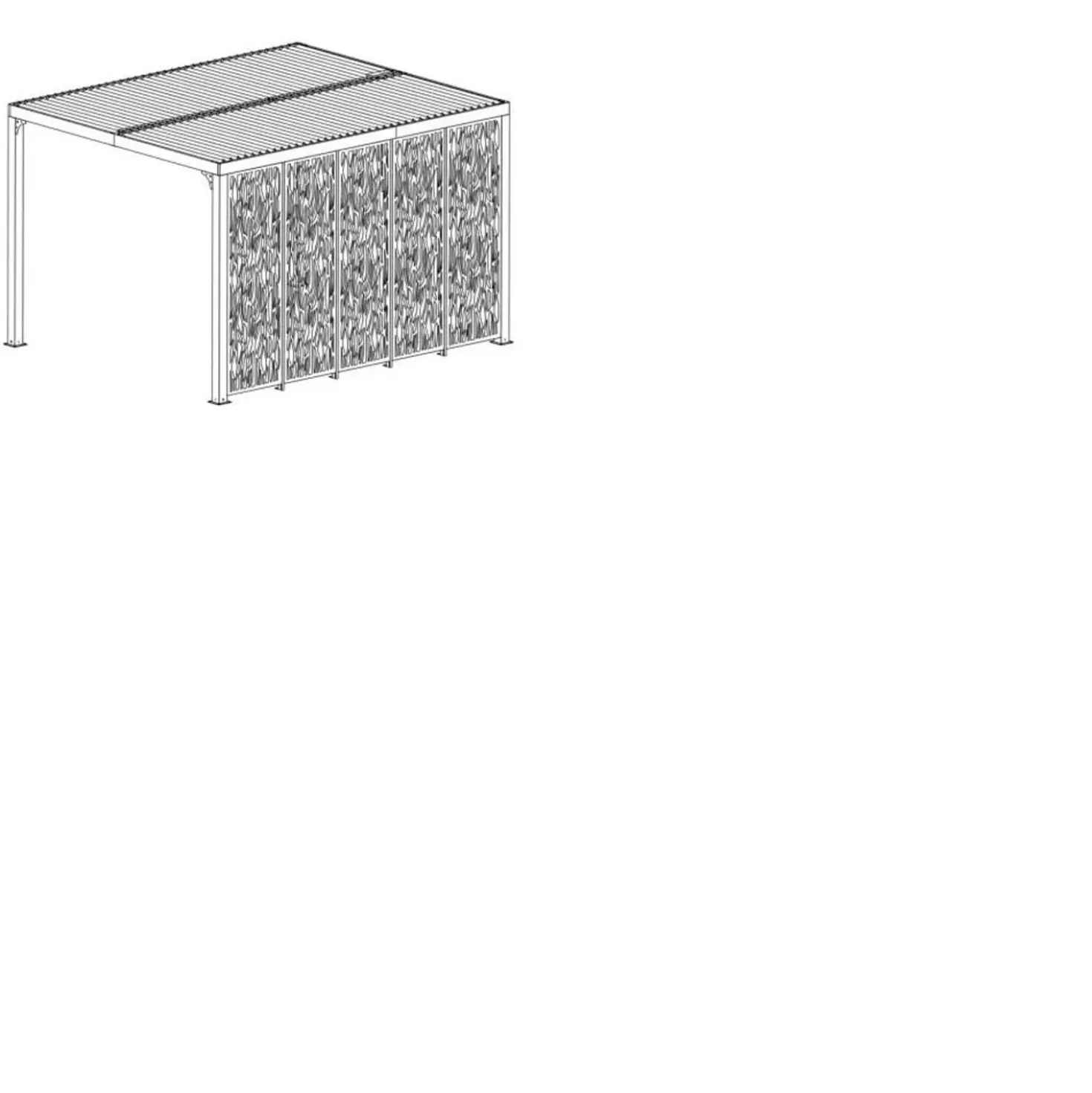 Pannelli Moucharabieh per pergola 3630 in acciaio 4 pz. 360 cm