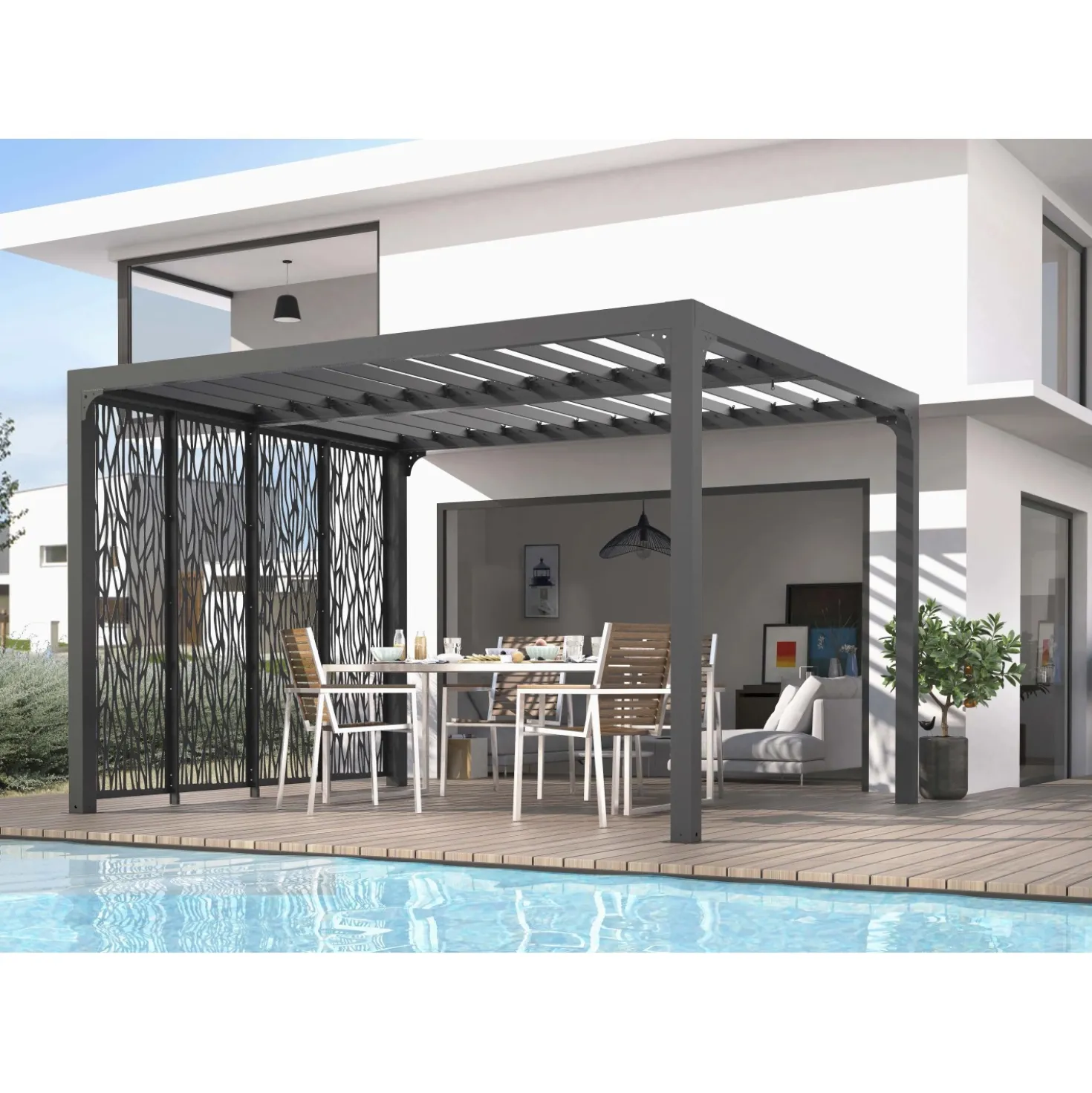 Pannelli Moucharabieh per pergola 3630 in acciaio 3 pz. 300 cm