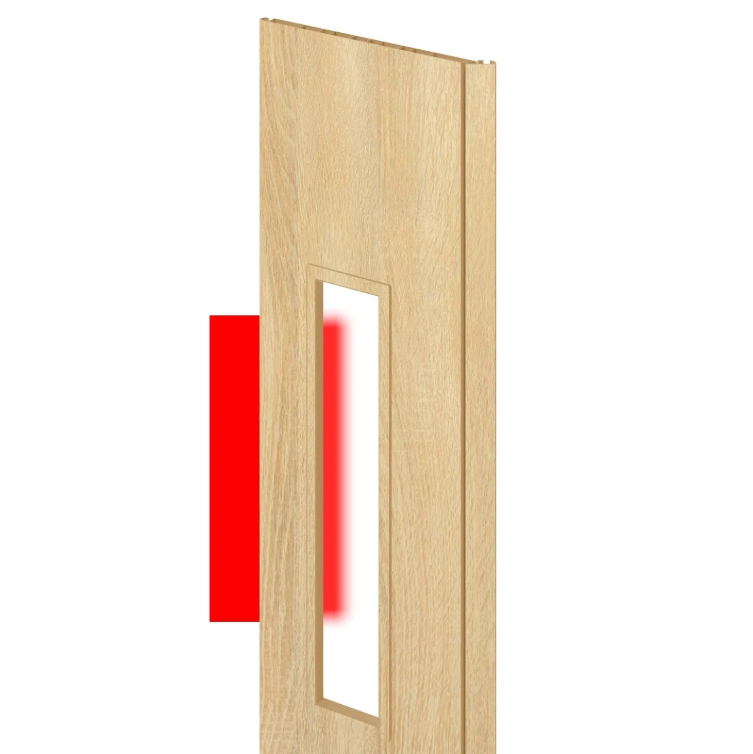 Pannello aggiuntivo porta Maya vetrata stampa 3D Rovere Cognac Scuro +17,5 cm