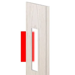 Pannello aggiuntivo porta Maya vetrata stampa 3D Pino Bianco + 17,5 cm