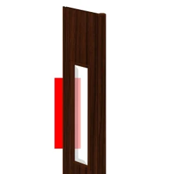 Pannello aggiuntivo porta Luciana 214 cm noce mansonia vetro molato