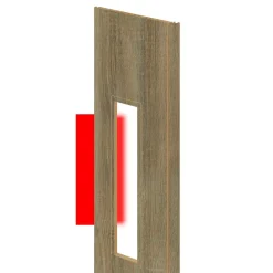 Pannello aggiuntivo porta Maya vetrata stampa 3D Rovere Cognac Scuro + 17,5 cm