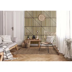 Pannello decorativo Hoogapanel Aurora obliquo doppio rovere 58x58 cm Sp. 1,1 cm