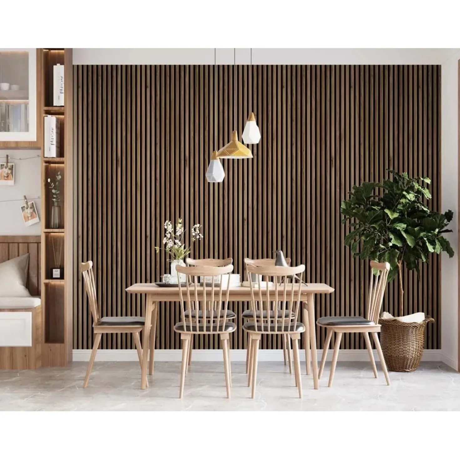 Pannello fonoassorbente decorativo Catania rovere 240x30 cm Sp. 19 mm