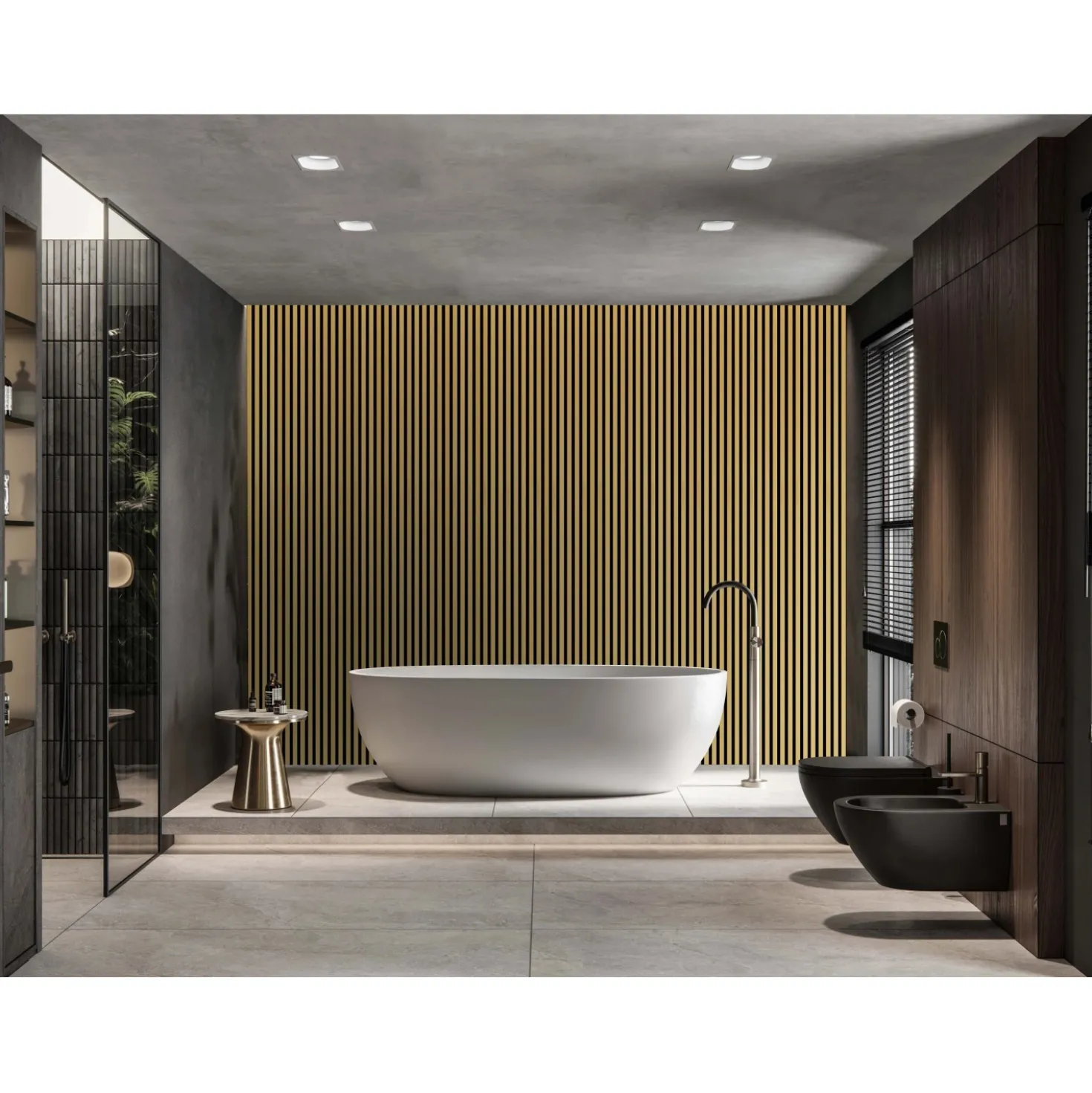 Pannello fonoassorbente decorativo alu anodiz oro 240x56,55x1,7 cm