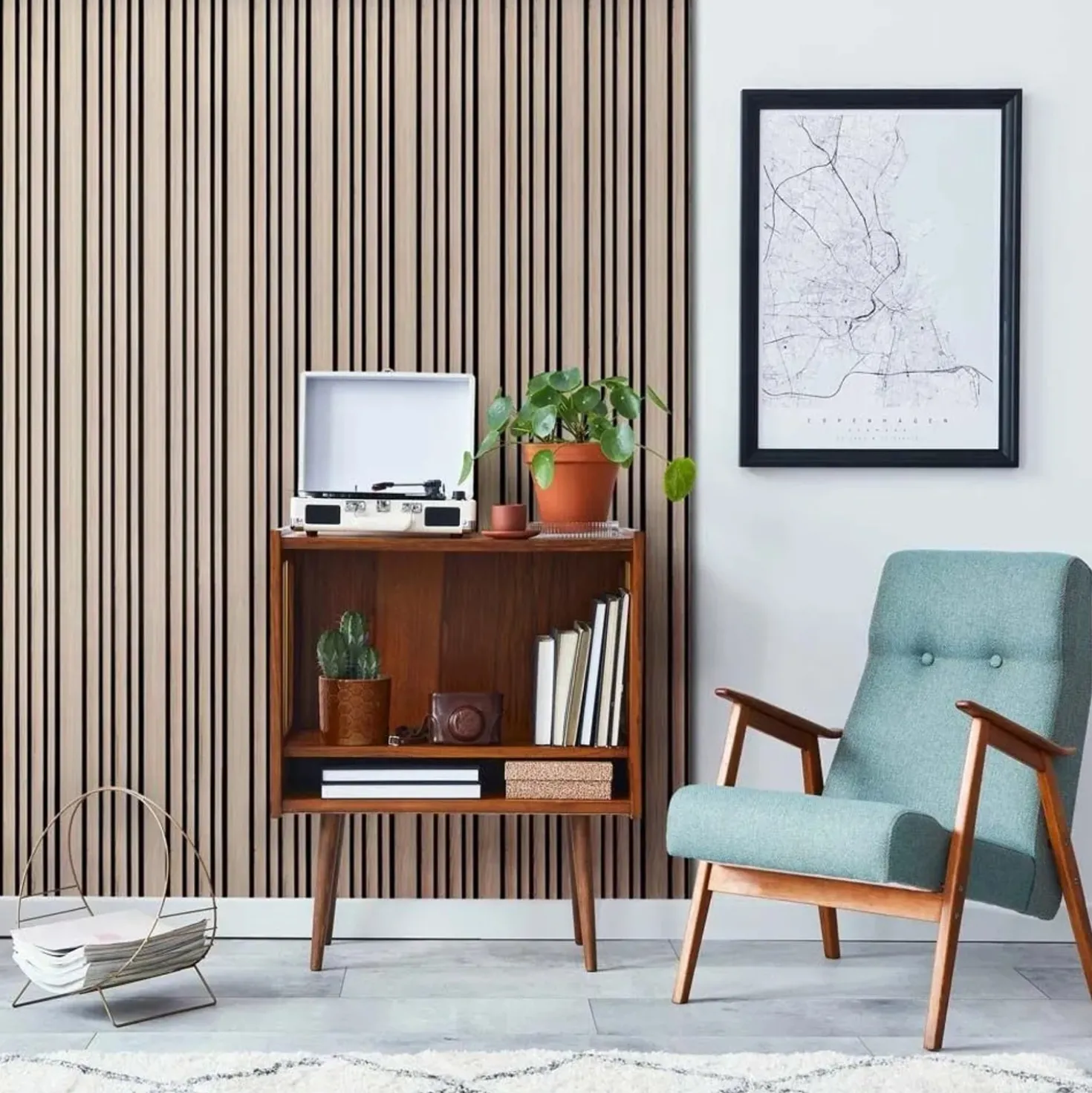 Pannello fonoassorbente decorativo Jackson naturale 240x30 cm Sp. 19 mm