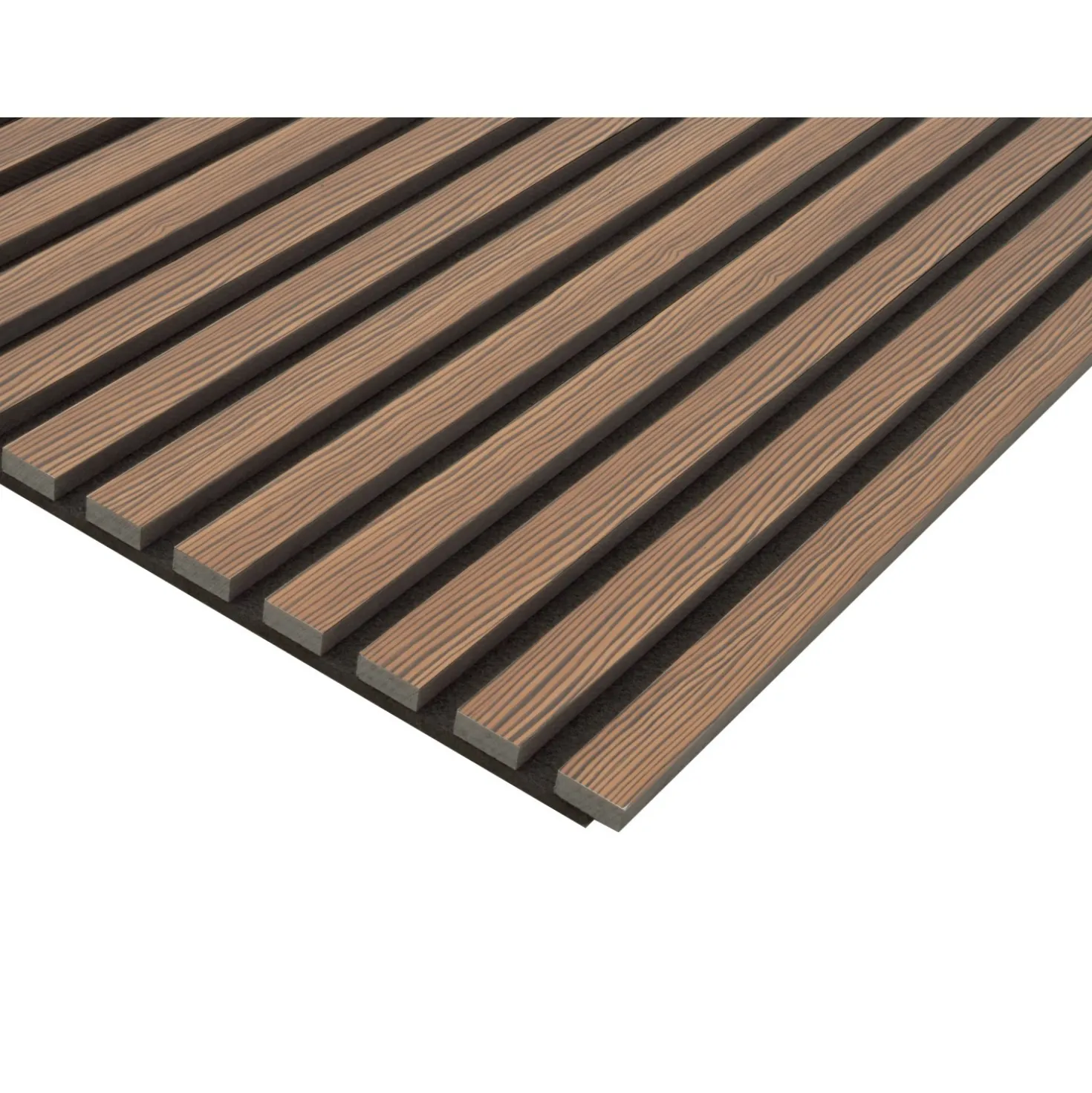 Pannello fonoassorbente decorativo noce 120x57,25 cm Sp. 19 mm