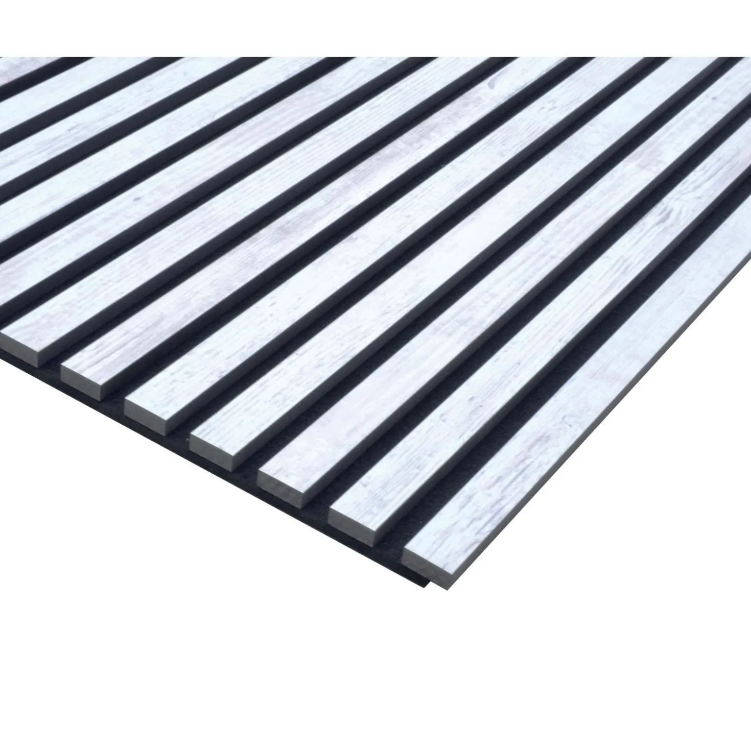 Pannello fonoassorbente decorativo rovere bianco 120x57,25 cm Sp. 19 mm