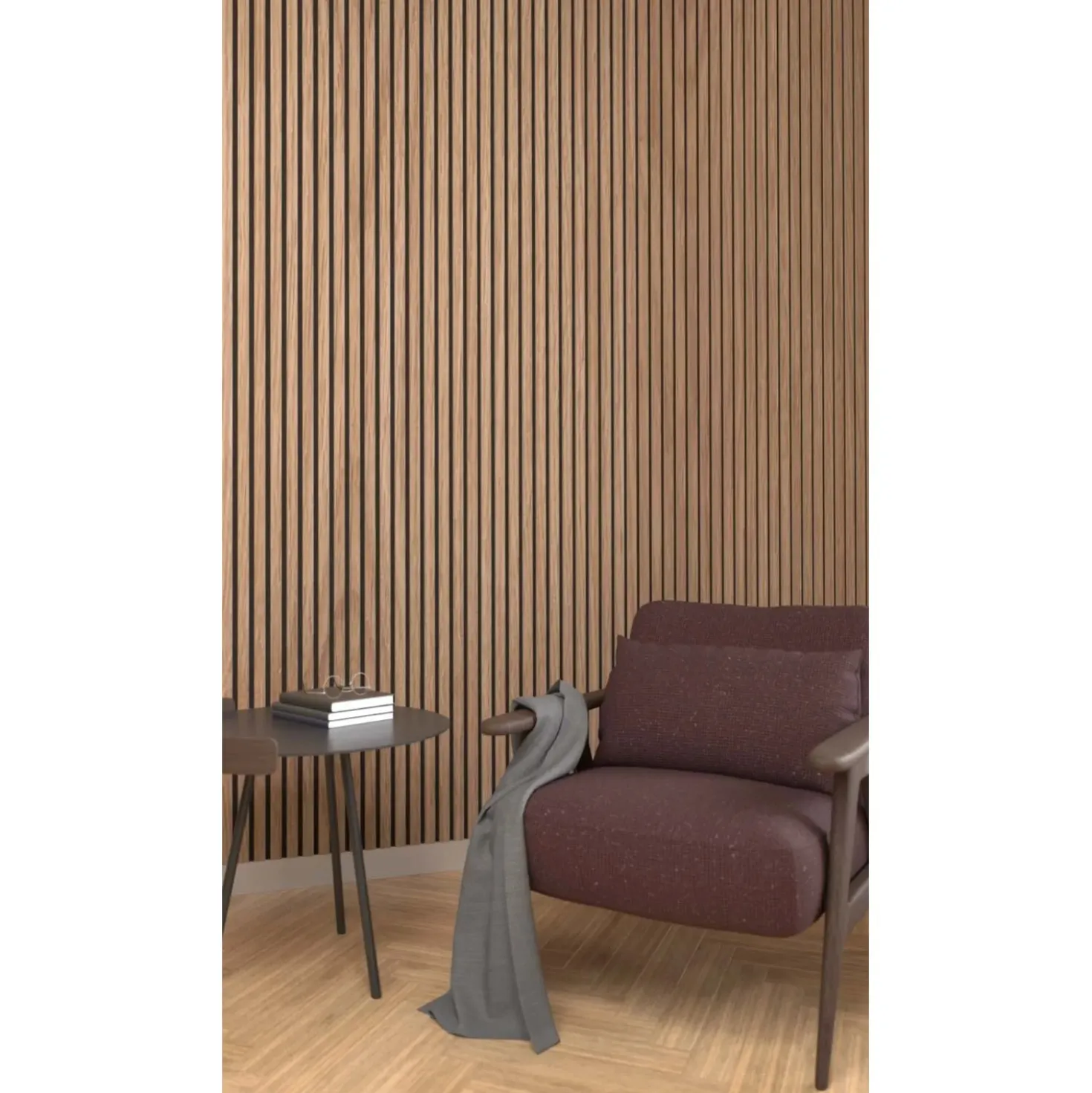 Pannello fonoassorbente decorativo ACU-line rovere sc. 260x60 cm Sp. 17 mm