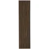 Pannello fonoassorbente decorativo noce scuro grezzo 240x57,2 cm Sp. 19 mm