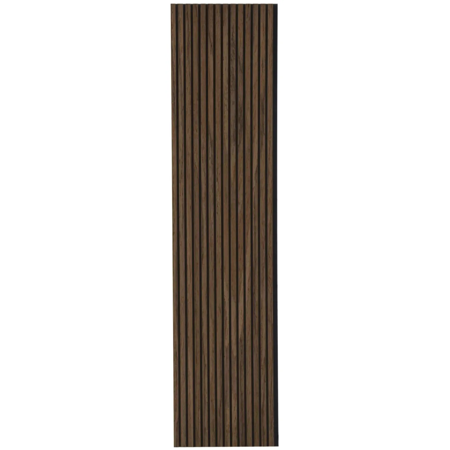 Pannello fonoassorbente decorativo noce scuro grezzo 240x57,2 cm Sp. 19 mm