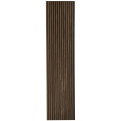 Pannello fonoassorbente decorativo noce scuro grezzo 240x57,2 cm Sp. 19 mm