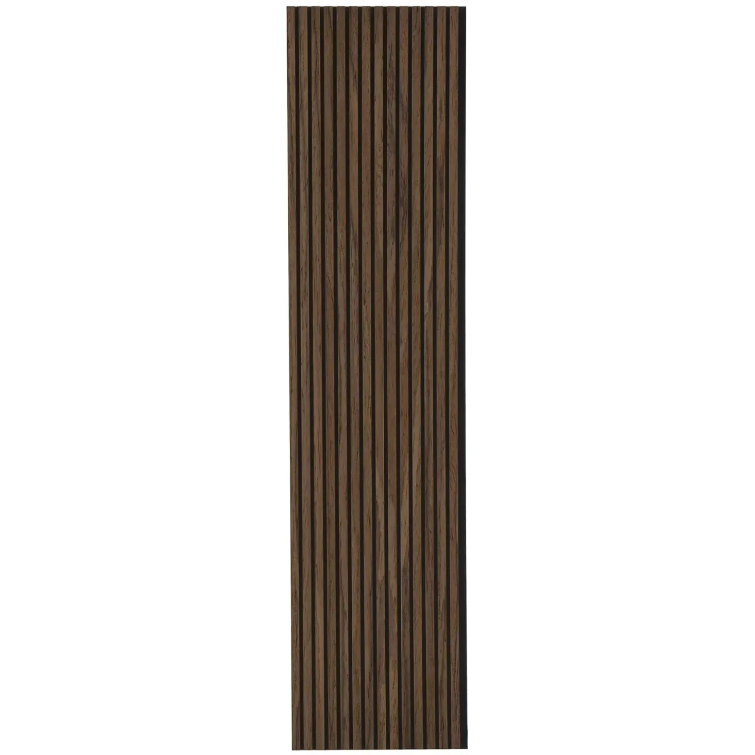 Pannello fonoassorbente decorativo noce scuro grezzo 240x57,2 cm Sp. 19 mm