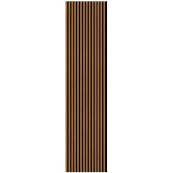 Pannello fonoassorbente decorativo rovere scuro grezzo 240x57,2 cm Sp. 19 mm