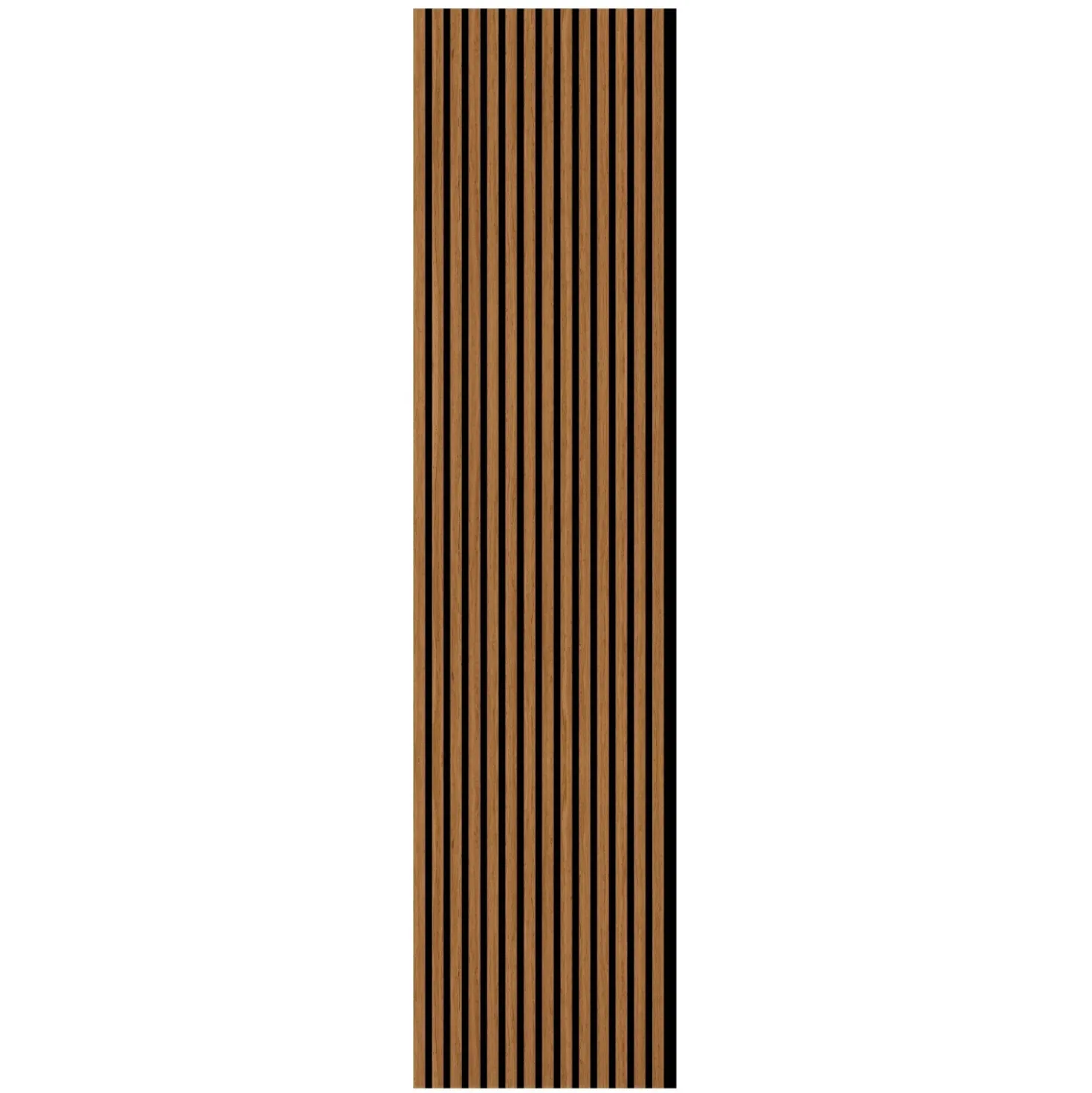 Pannello fonoassorbente decorativo rovere scuro grezzo 240x57,2 cm Sp. 19 mm