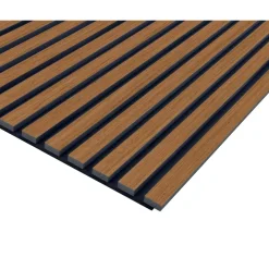 Pannello fonoassorbente decorativo rovere scuro grezzo 240x57,2 cm Sp. 19 mm