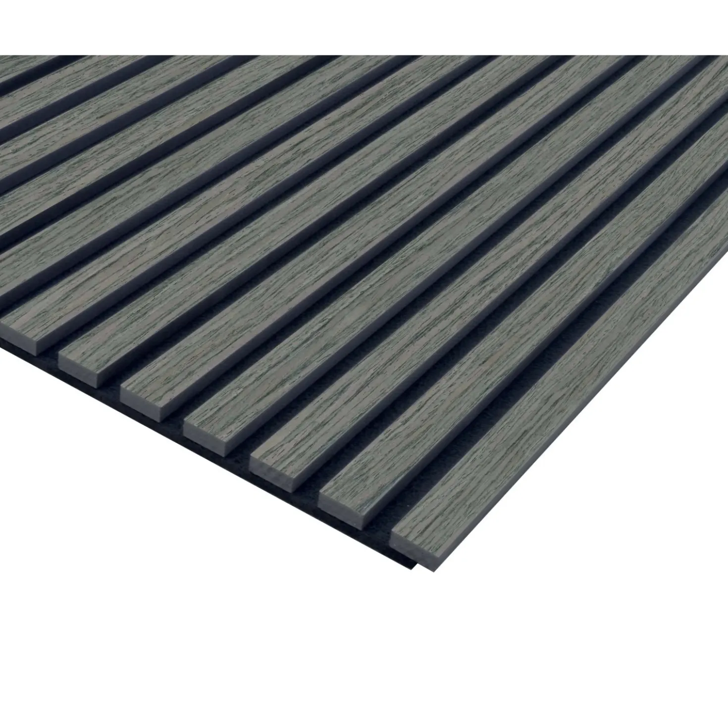 Pannello fonoassorbente decorativo rovere grigio grezzo 240x57,2 cm Sp. 19 mm