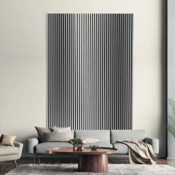 Pannello fonoassorbente decorativo argento 240x57,2 cm sp 20 mm