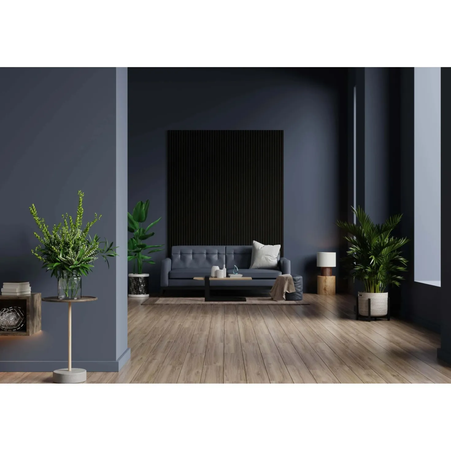 Pannello fonoassorbente decorativo rovere fumè 240x57,2 cm Sp. 19 mm