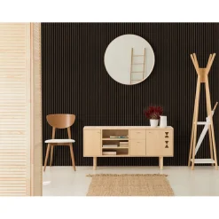 Pannello fonoassorbente decorativo rovere fumè 240x57,2 cm Sp. 19 mm
