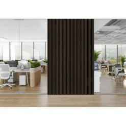 Pannello fonoassorbente decorativo rovere fumè 240x57,2 cm Sp. 19 mm