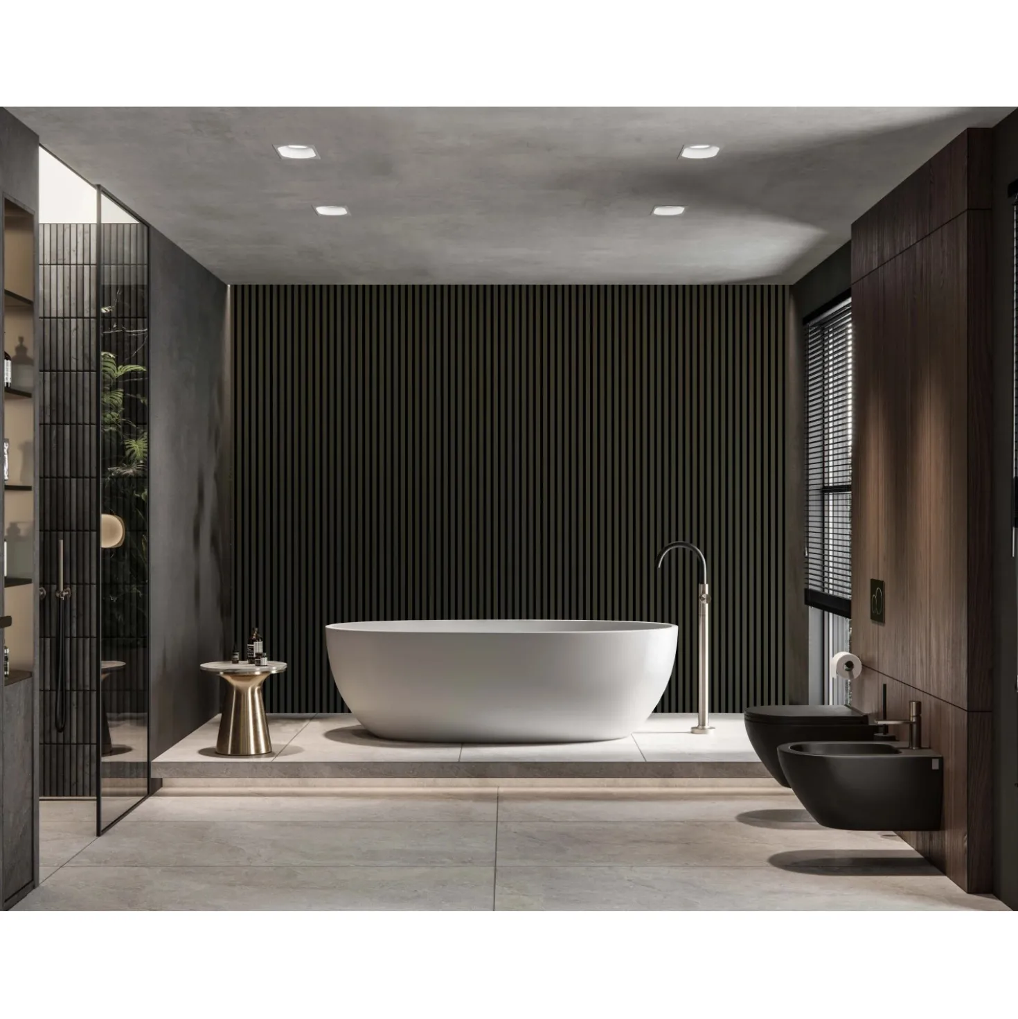 Pannello fonoassorbente decorativo alu anodiz bronzo 240x56,55x1,7 cm
