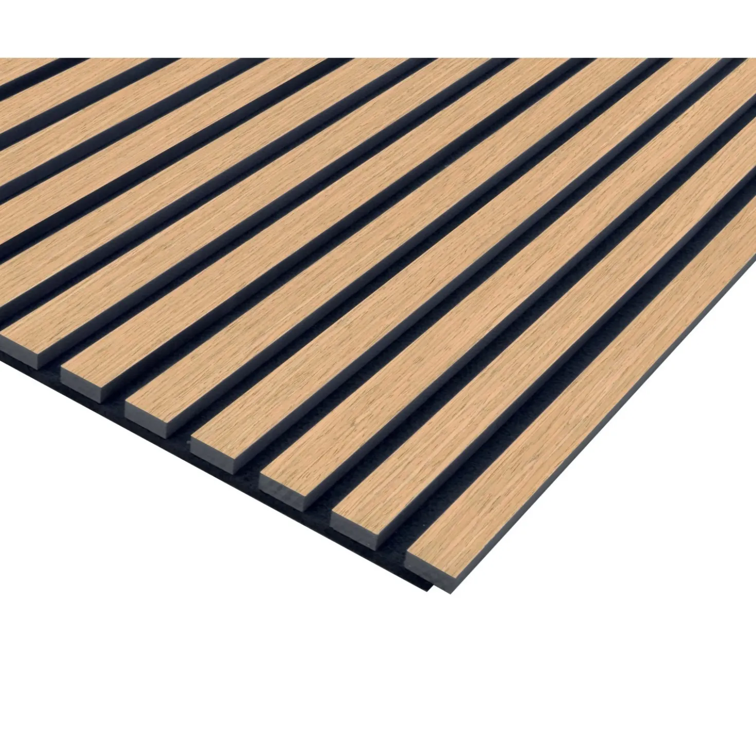 Pannello fonoassorbente decorativo rovere beige 240x57,2 cm Sp. 19 mm