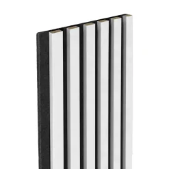Pannello fonoassorbente decorativo bianco 240x30 cm Sp. 19 mm