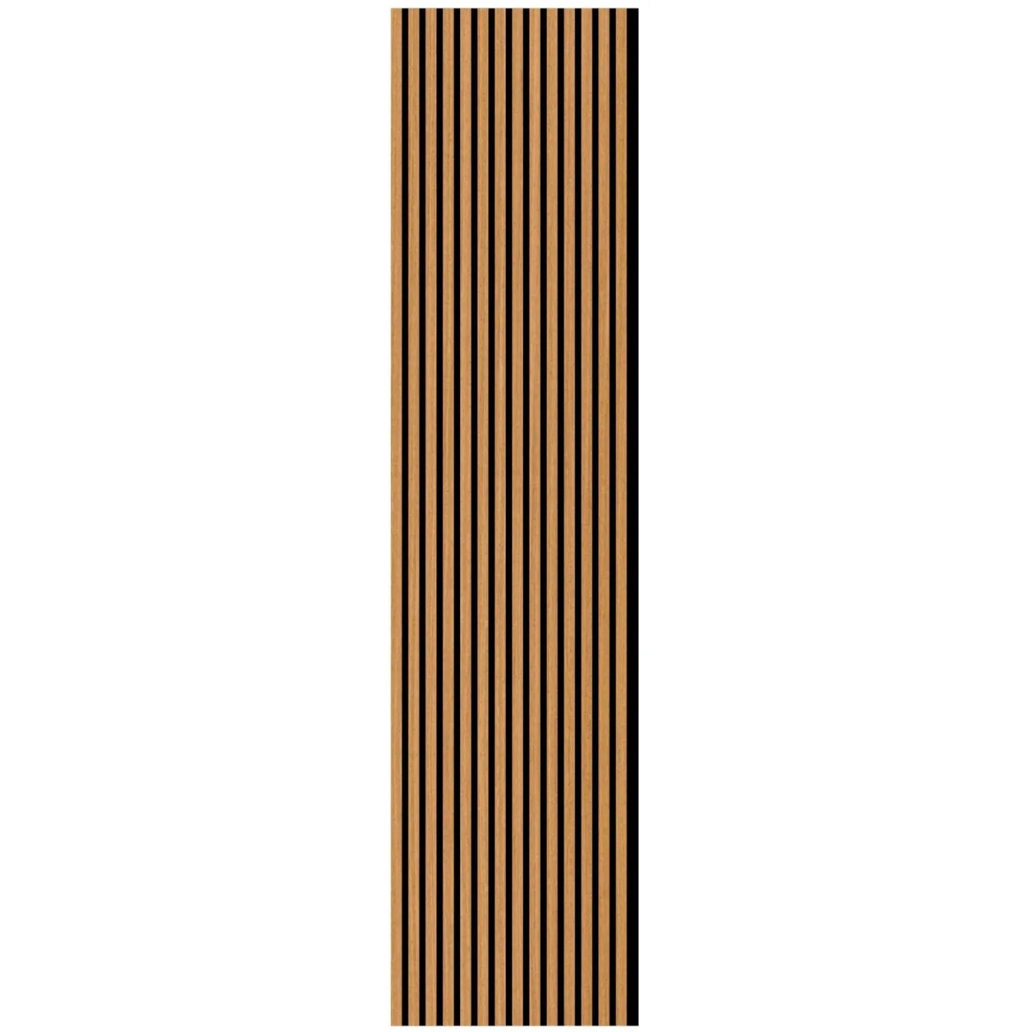 Pannello fonoassorbente decorativo rovere chiaro grezzo 240x57,2 cm Sp. 19 mm