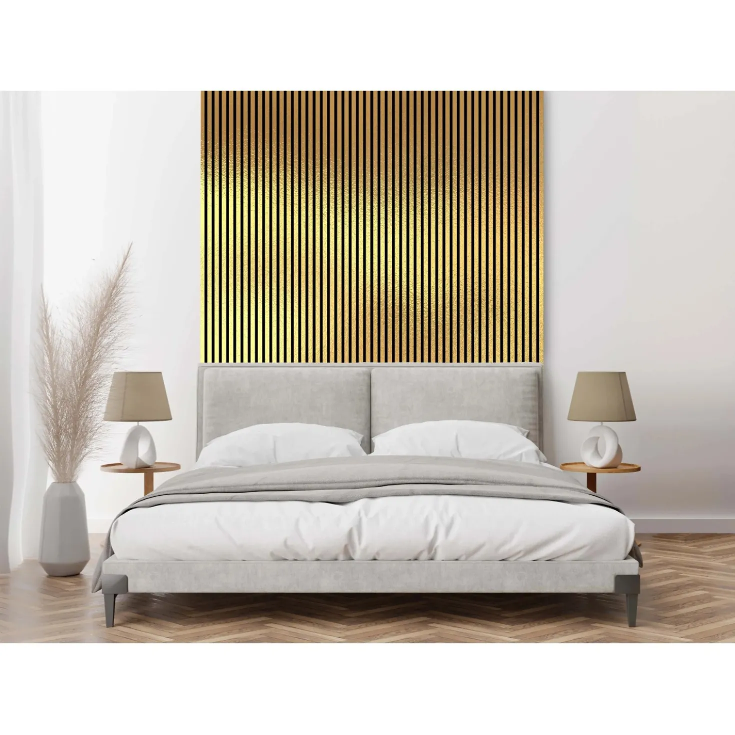 Pannello fonoassorbente decorativo oro 240x57,2 cm Sp. 20 mm