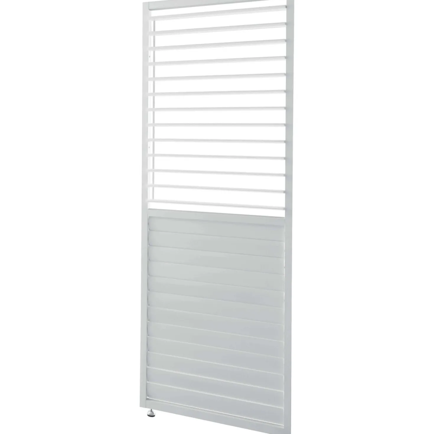 Pannello orientabile lamelle a persiana per pergola Myara L90 x H236,5 cm bianco