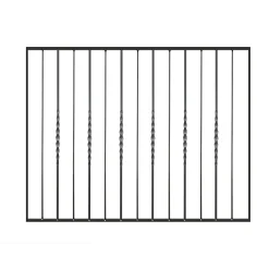 Pannello ornamentale per recinzione modulare H1012 x 1500 mm in ferro zincato