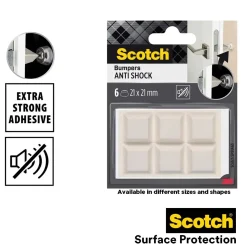 Paracolpi adesivo da parete antiurto Scotch® 21x21 mm bianco