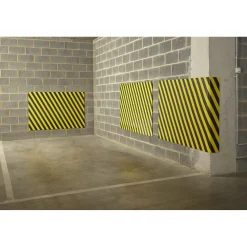 Paracolpi garage rotolo adesivo 100x150 cm giallo-nero