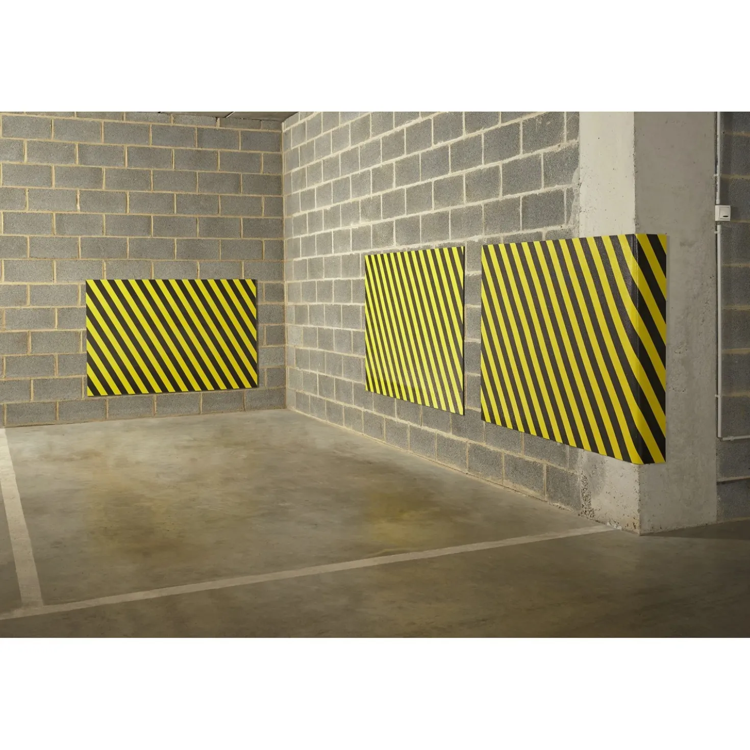 Paracolpi garage rotolo adesivo 100x150 cm giallo-nero