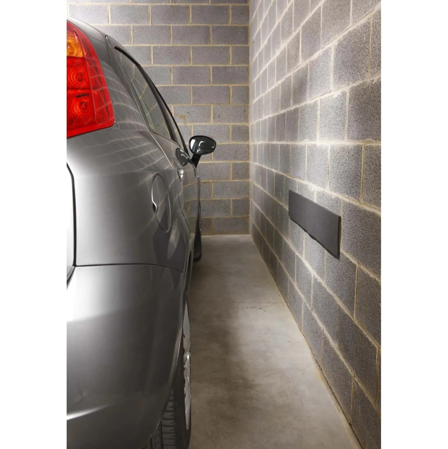 Paracolpi garage 100x15 cm 2 pz nero