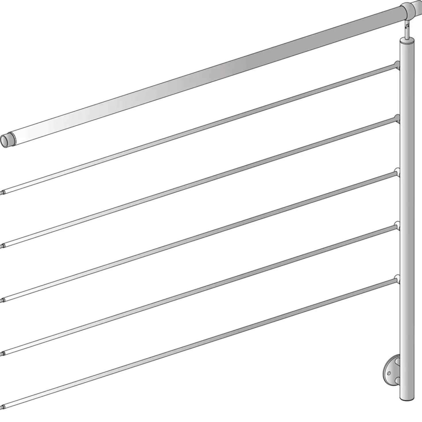 Parapetto in acciaio inox lucido in kit Modulo B2