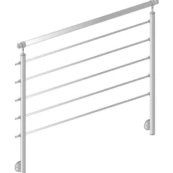 Parapetto in acciaio inox satinato in kit Modulo B1