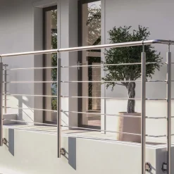 Parapetto in acciaio inox satinato in kit Modulo B2