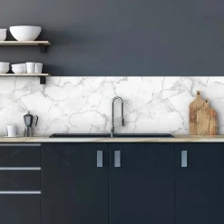 Paraschizzi Autoadesivo ignifugo Marmo Bianco 260x60 cm